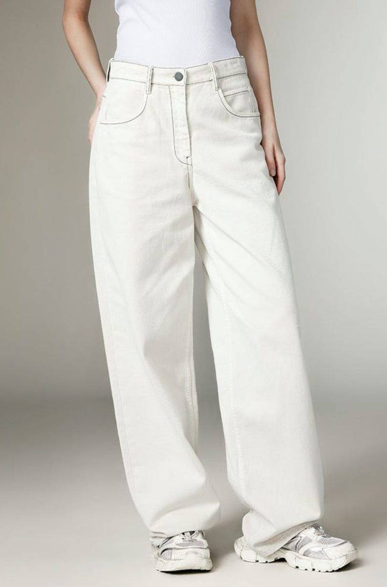 Jean baggy blanc