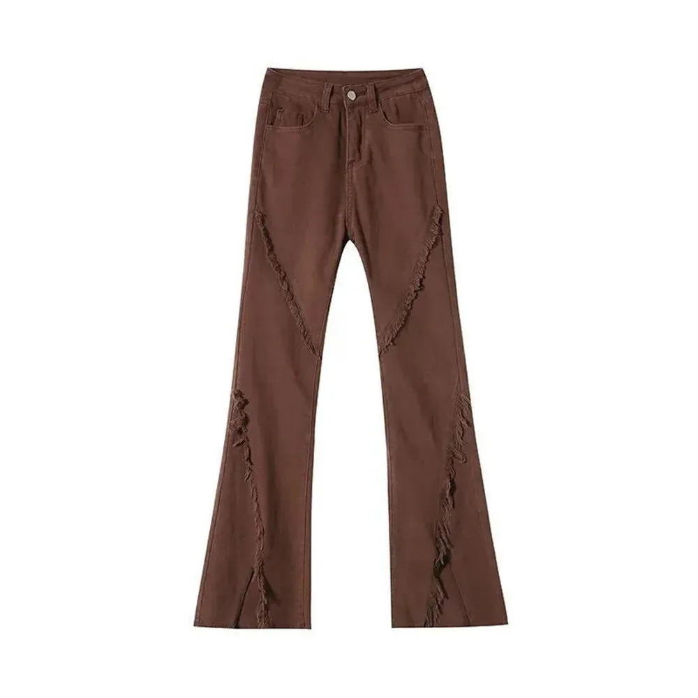 Jean large fendu en bas
