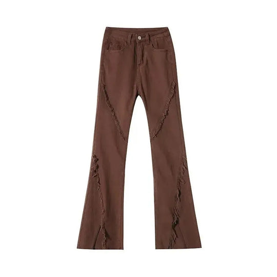Jean large fendu en bas