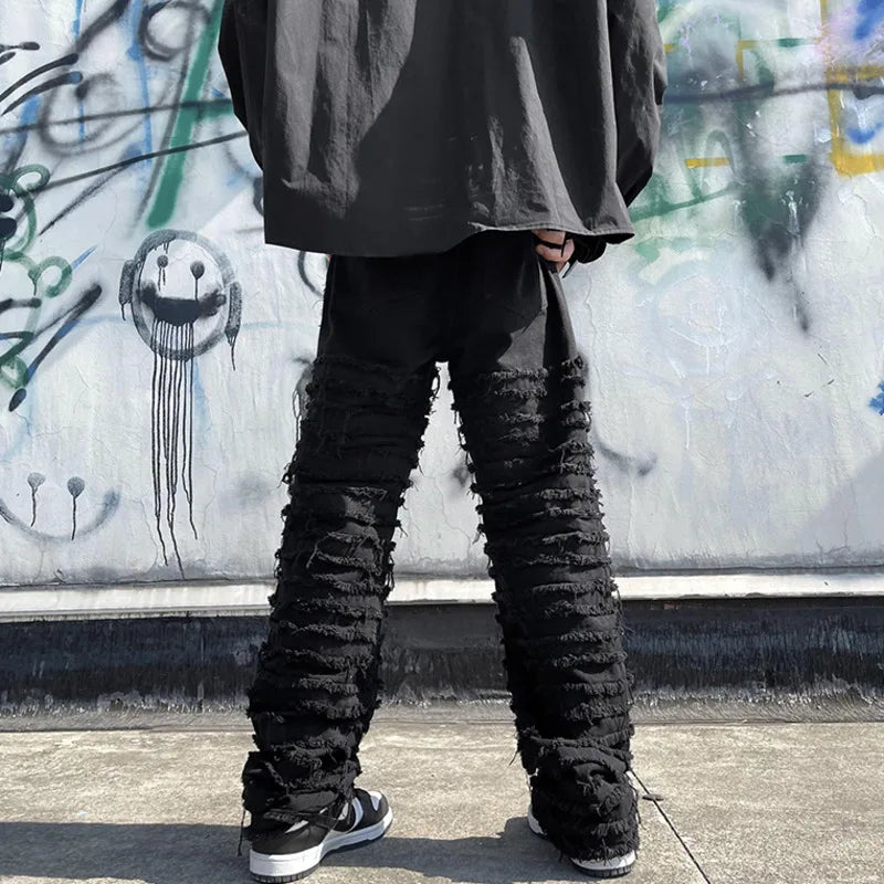 Black ripped jeans baggy