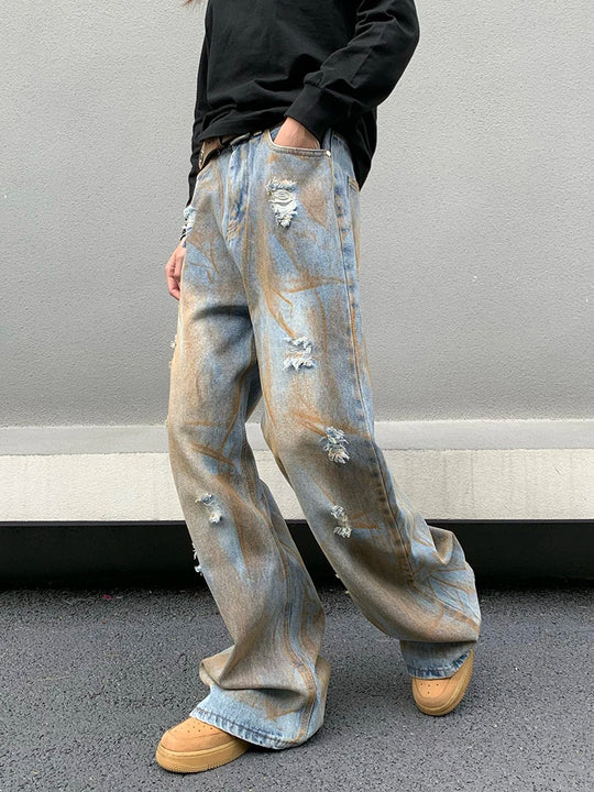 Baggy washed jeans