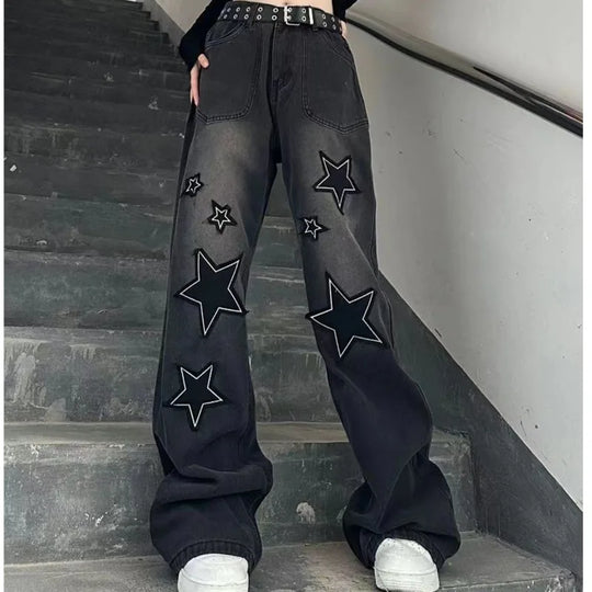 Baggy jeans with stars