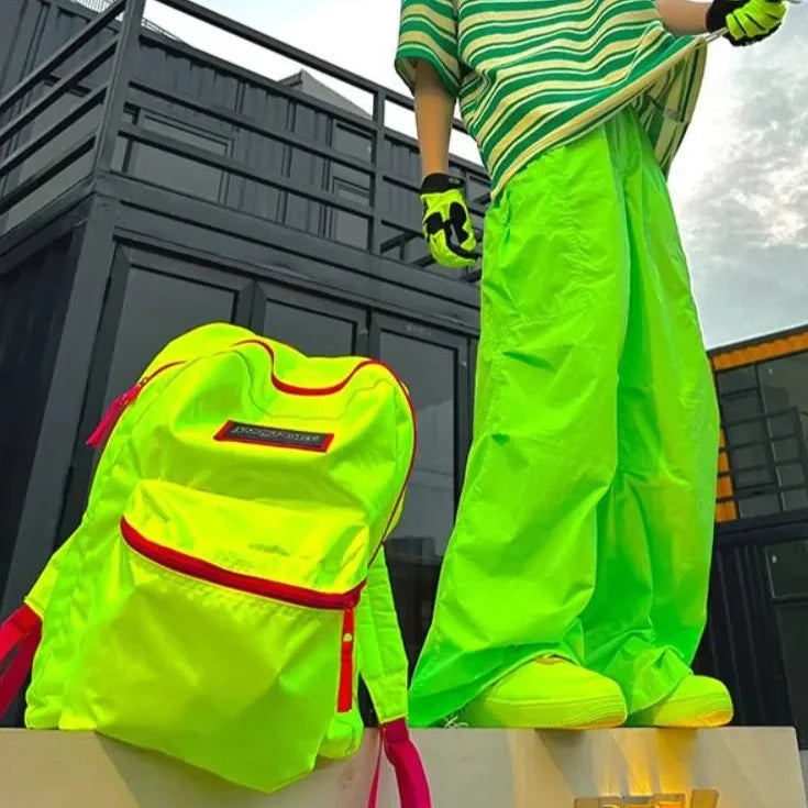 Pantalon parachute vert