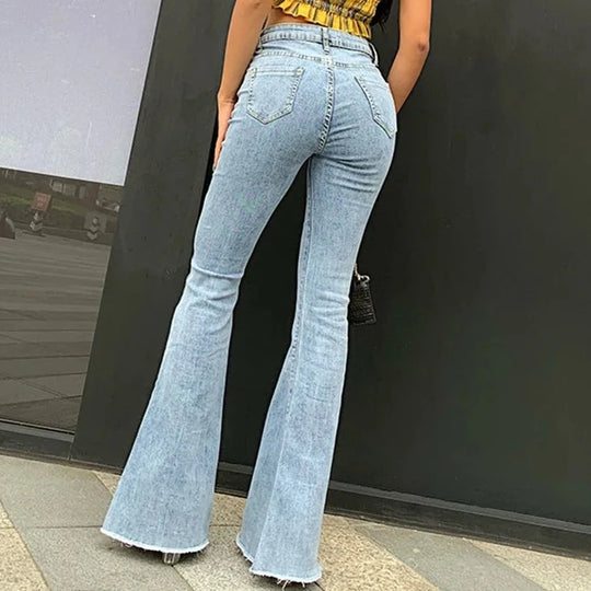 Jean flare light blue