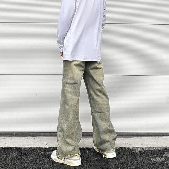 Jean large jaune