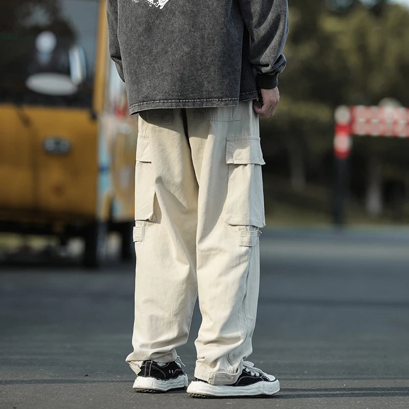 Baggy cargo pants beige