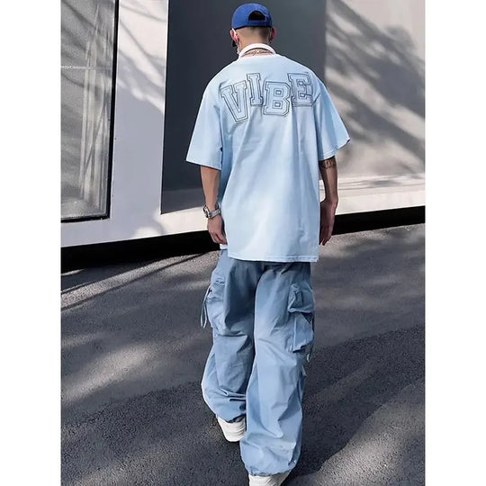 Baggy cargo pants blue