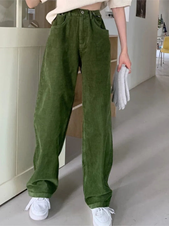 Pantalon baggy velours Femme