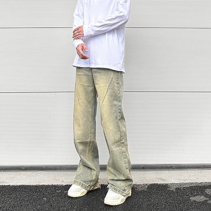 Jean large jaune