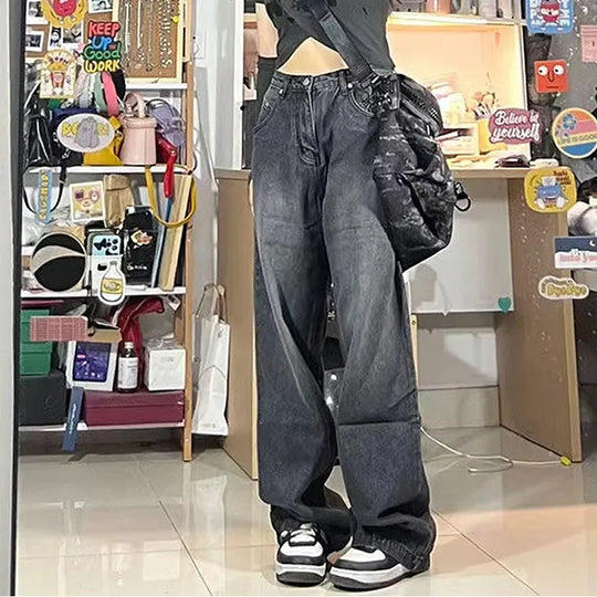 Jean Baggy noir femme