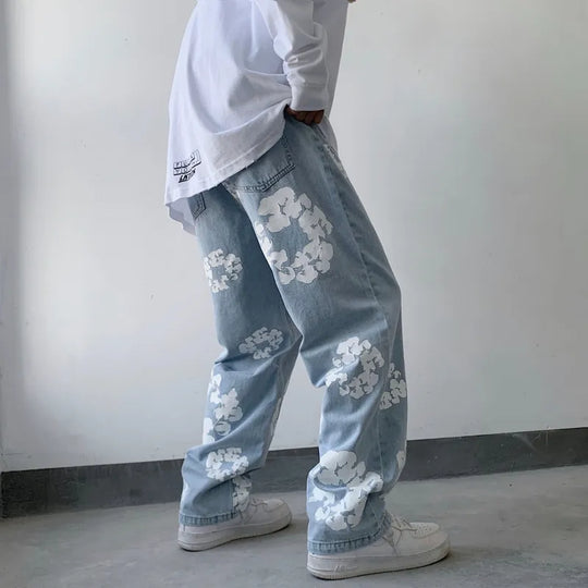 Jean baggy motif
