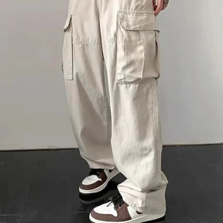 White wide cargo | Baggy Crew