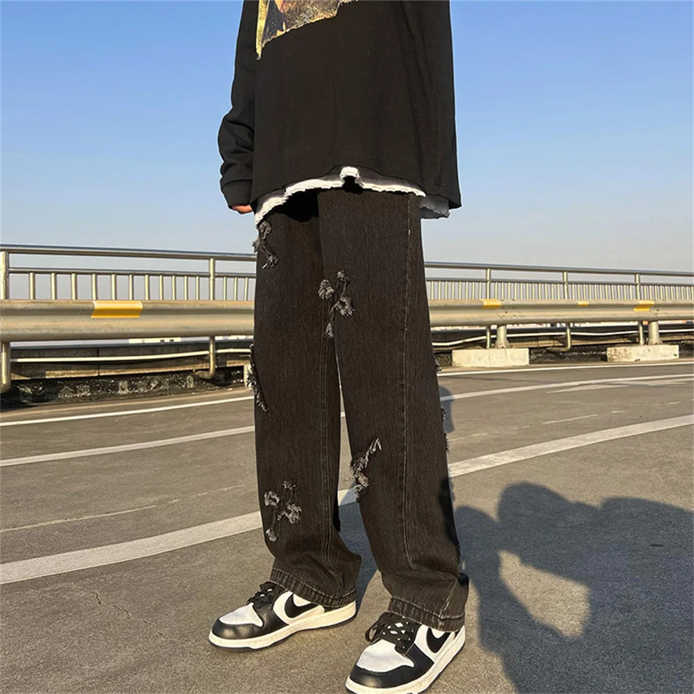 Baggy distressed jeans