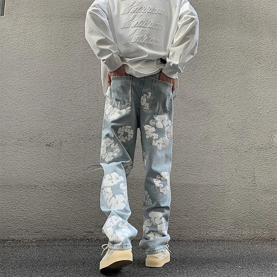 Jean baggy motif