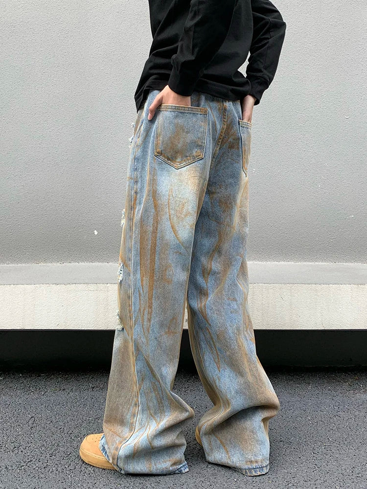 Baggy washed jeans