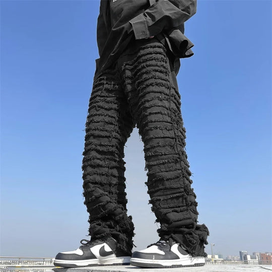 Black ripped jeans baggy