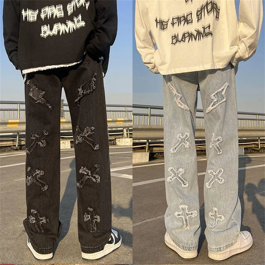 Baggy distressed jeans