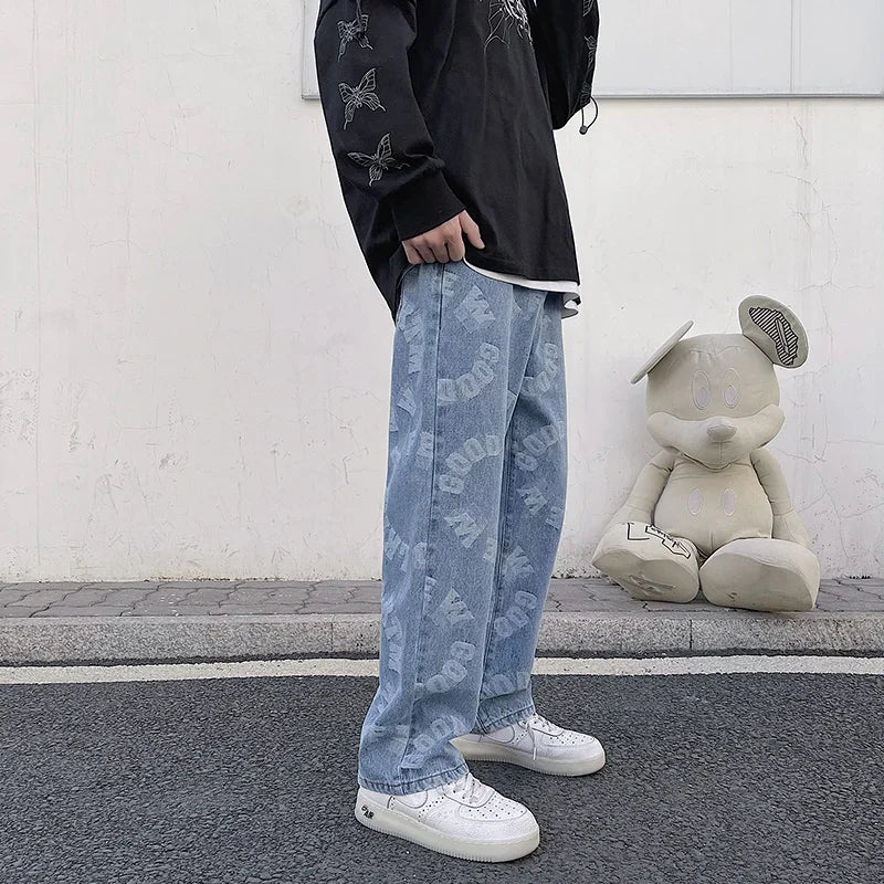 Jean baggy jacquard
