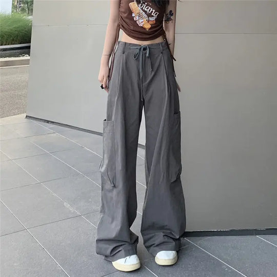 Pantalon parachute gris