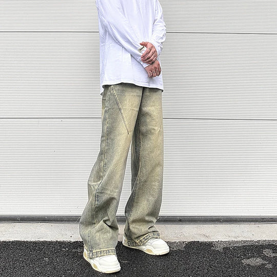 Jean large jaune