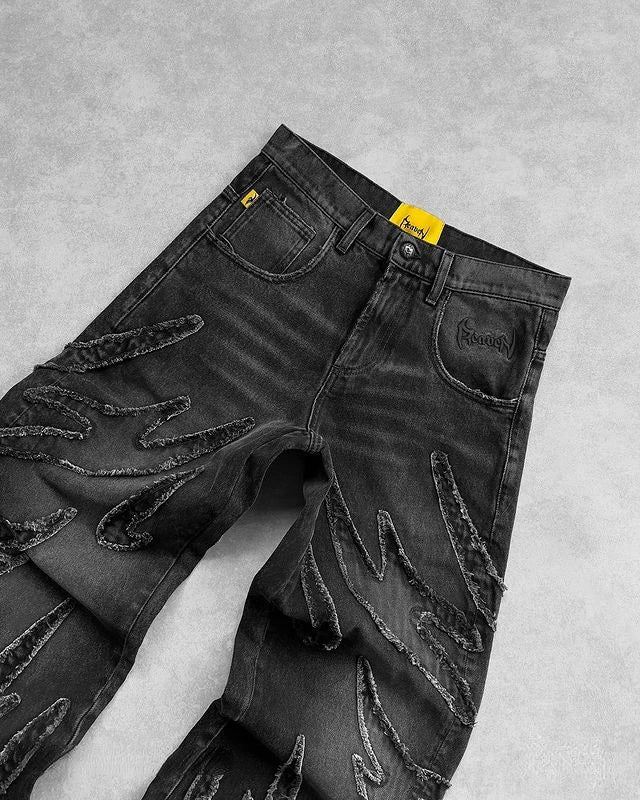 Baggy jeans embroidery