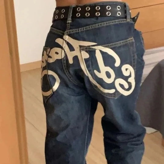 90s baggy high jeans