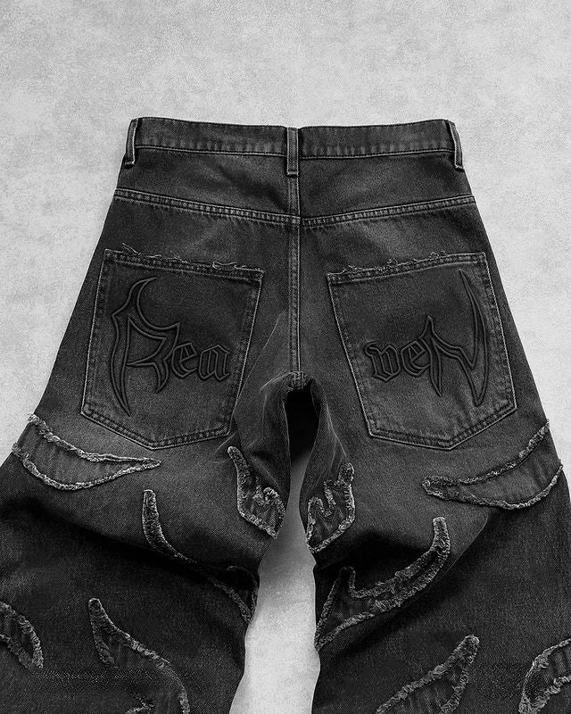 Baggy jeans embroidery